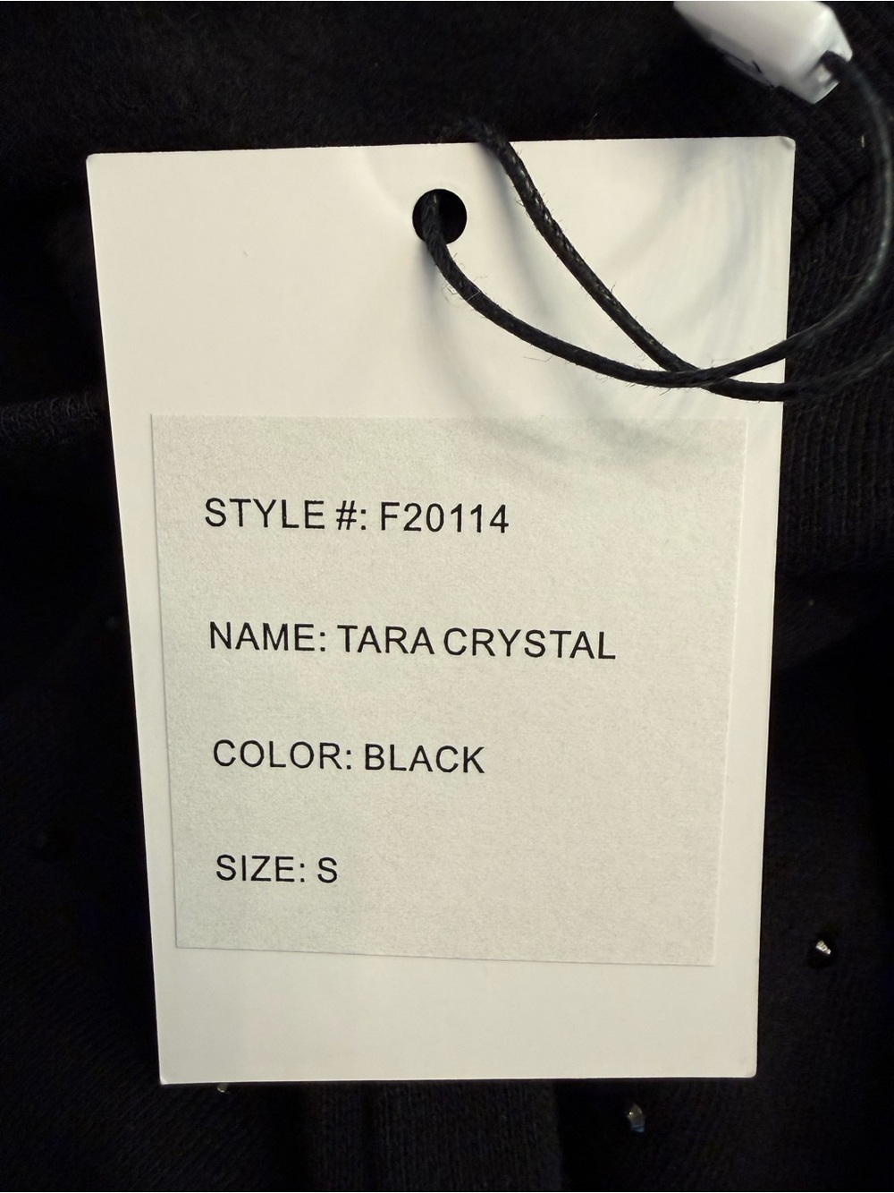 Generation Love Tara Crystal Embellished Puff Shoulder Sweatshirt Black S NWT - Picture 5 of 8